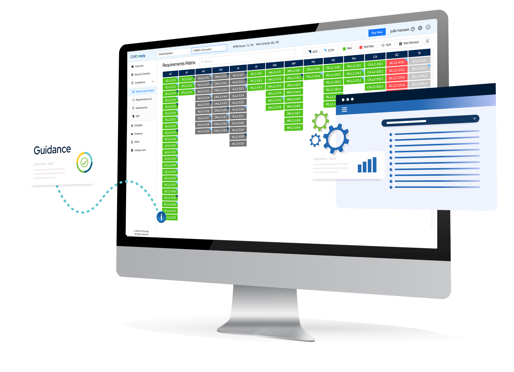 Cyber compliance team working illustration