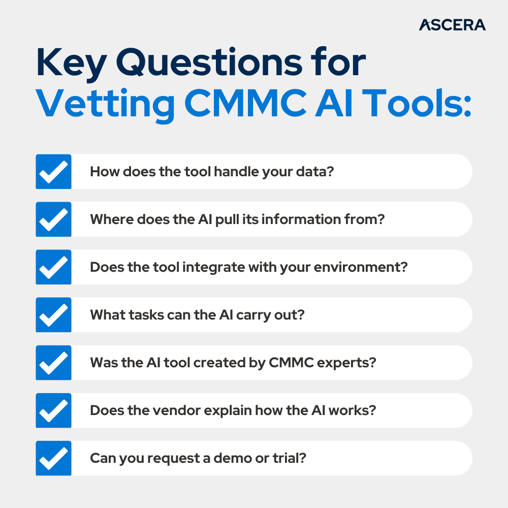 Key Questions for Vetting CMMC AI Tools